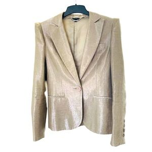 Full Circle womens jacket size 6 Uk gold shimmer metalic 36’chest 25’ long